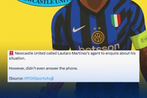 阿根廷FOX體育：紐卡曾試圖聯(lián)系勞塔羅，但其經(jīng)紀(jì)人甚至沒接電話