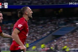 皇馬主場0-1落后馬洛卡！穆里奇力壓皇馬3人搶點頭球破門！