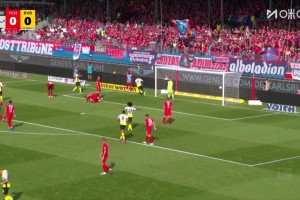 十人多特領(lǐng)先！萊爾森右路精準(zhǔn)傳中，吉拉西高高躍起頭球破門！