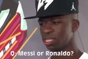 維尼修斯早期采訪：偶像是內(nèi)馬爾，相較C羅更喜歡梅西！