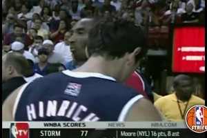 攻防一體！07年美國(guó)男籃訓(xùn)練賽，科比主防詹姆斯，還執(zhí)行最后一投