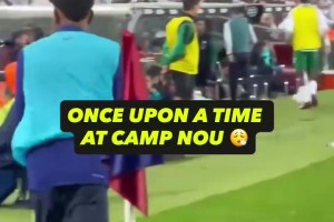 太熟了！巴薩球員賽前和恩里克敘舊！費蘭有點逗啊~