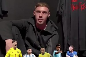 ??帕爾默選五人制陣容：褲襪、梅西、內(nèi)馬爾、拉維爾+自己