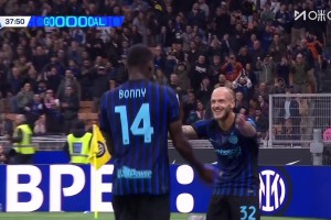 傳射建功！迪馬爾科下底傳中，博尼前點(diǎn)頭球破門(mén)