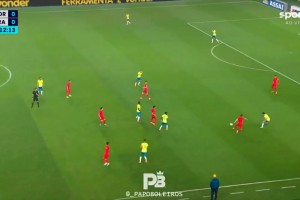 韓國球員全程碰不到球！巴西隊表演了精彩團隊配合破門??