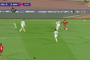 阿根廷決賽2球落后！摩洛哥斷球反擊扎比里破門梅開二度！