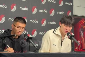 楊瀚森：波特蘭球迷的能量太足了！頭一次感覺(jué)這么熱血沸騰的！