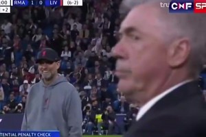 皇馬6-2利物浦！克洛普對著安帥方向苦笑 。。