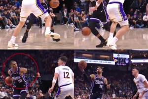 侮辱性極強！威少變向一步過掉拉拉維亞，還調(diào)戲看他一眼??