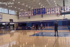 陣容深度還是夠的！喬治和麥凱恩一起進行全場投籃加練！