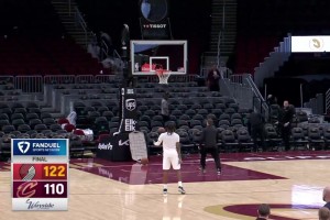 加蘭賽后三分加練，這慶祝動(dòng)作太喜感了