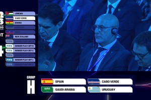 世界杯抽簽H組：西班牙、佛得角、沙特、烏拉圭！